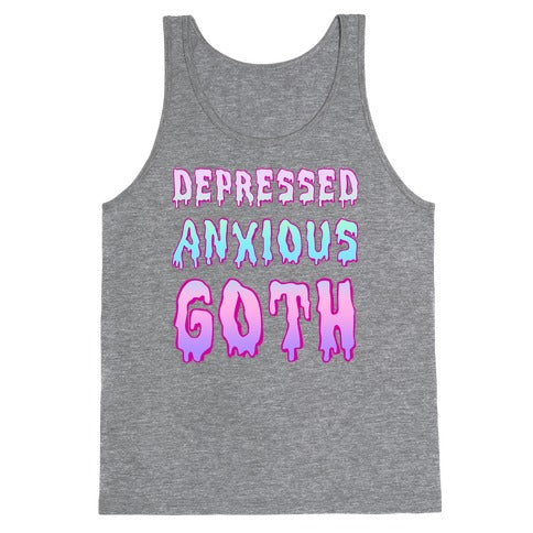 Depressed Anxious Goth Tank Top